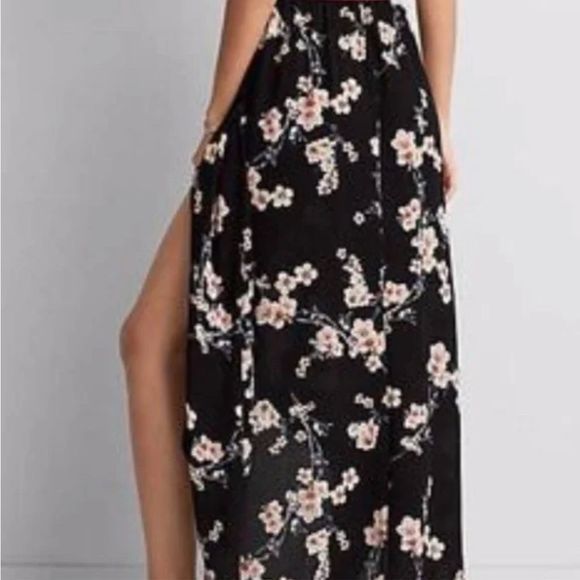American Eagle Outfitters Hi Lo Floral Wrap Maxi Skirt Sz XS - Picture 2 of 10